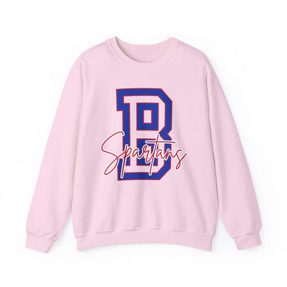 Bixby Spartans Single Letter and Cursive Print Gildan Sweatshirt