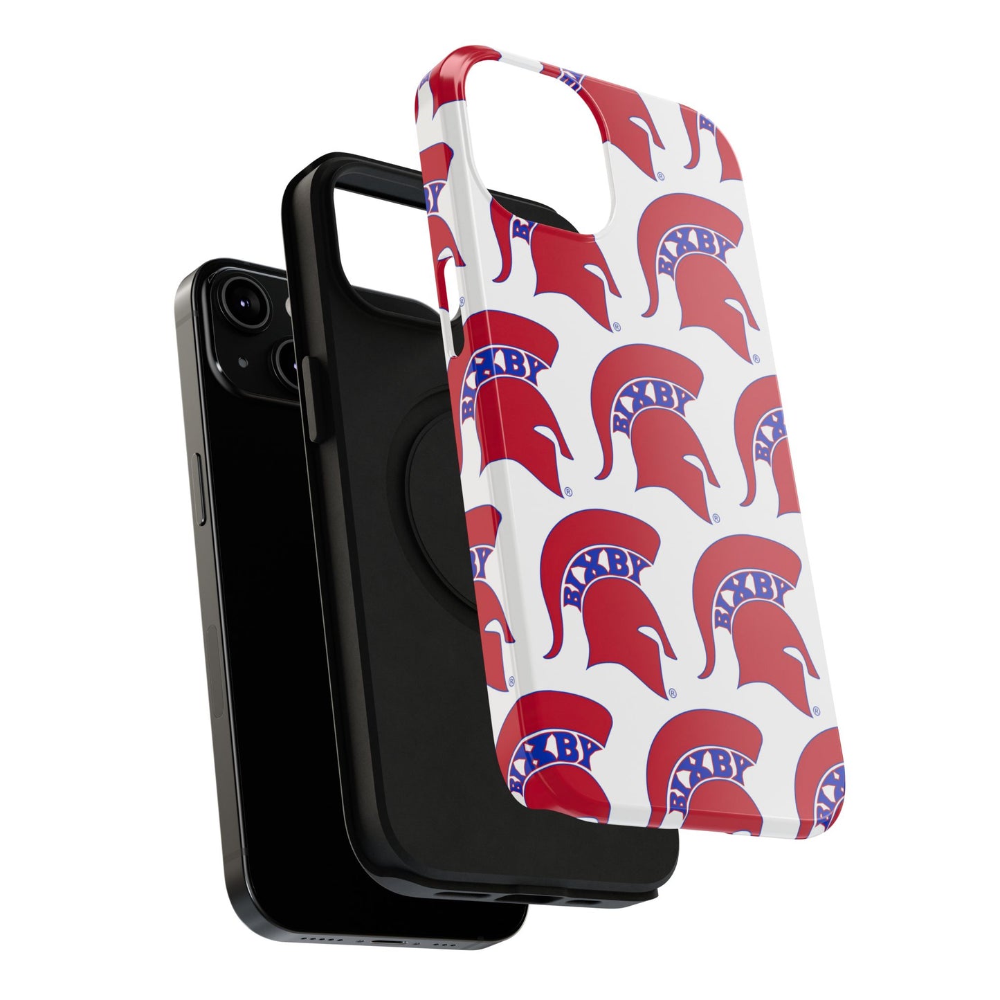 Bixby Spartan Red Logo Impact Resistant iPhone Case