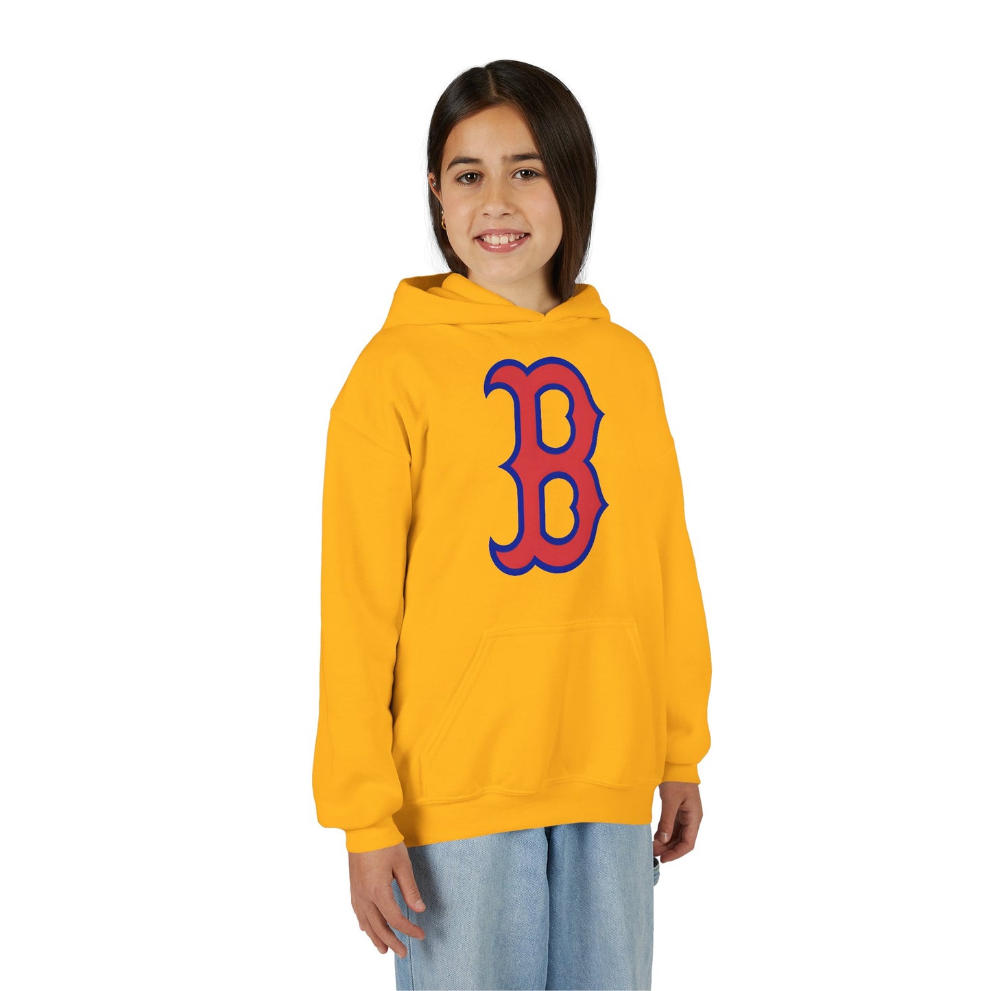 Youth Hoodie with Red & Blue 'B' Logo Youth Gildan Hoodie