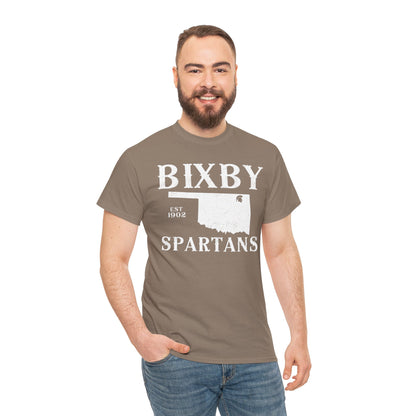 Bixby Oklahoma Spartans Distressed Grunge Effect Gildan Tee
