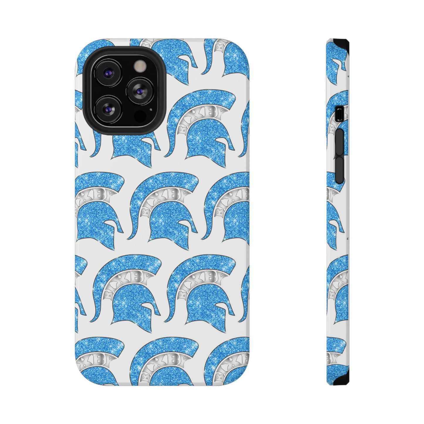 Bixby Spartan Blue Bling Logo Impact Resistant iPhone Case