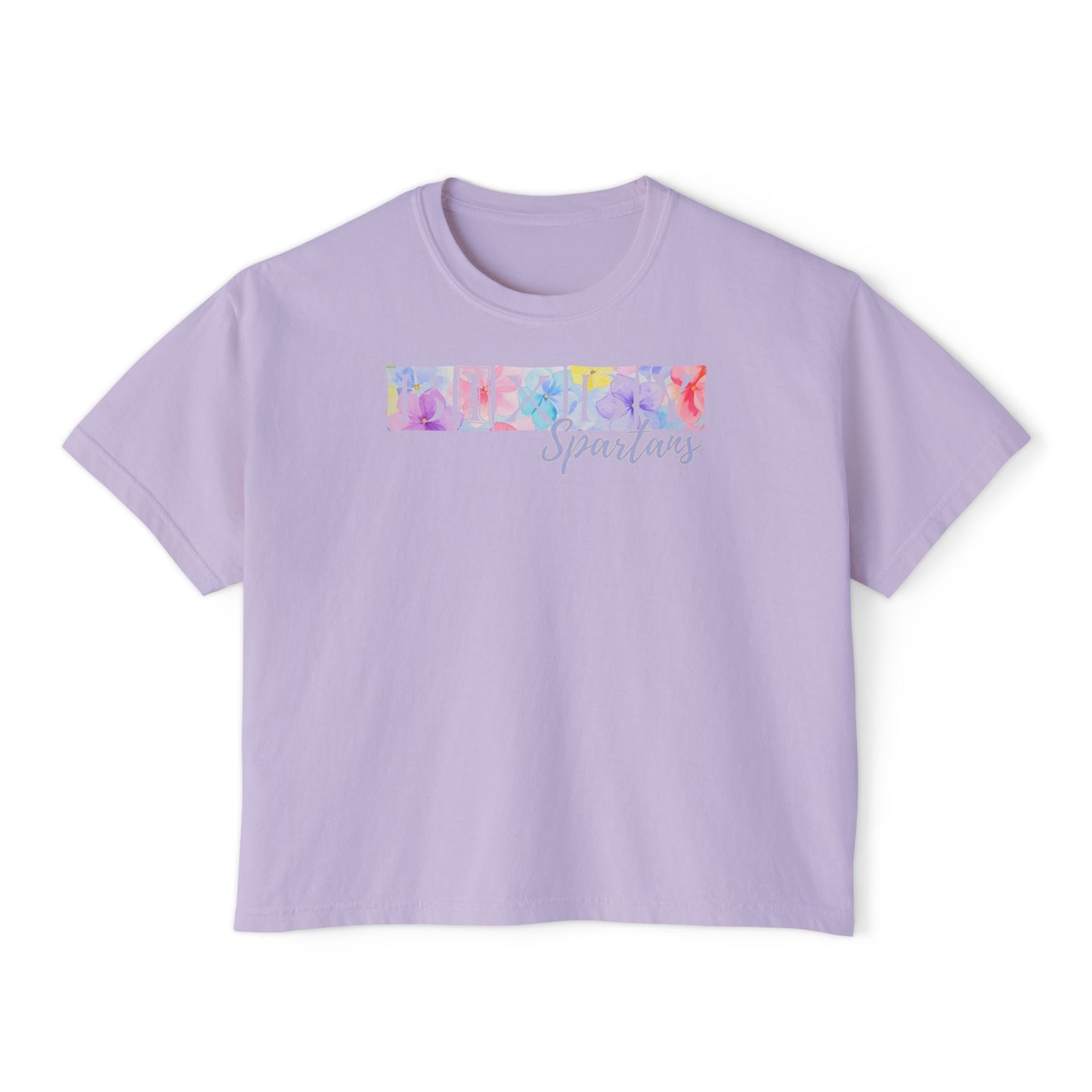 Bixby Spartans Comfort Colors Spring Pastel Boxy Tee