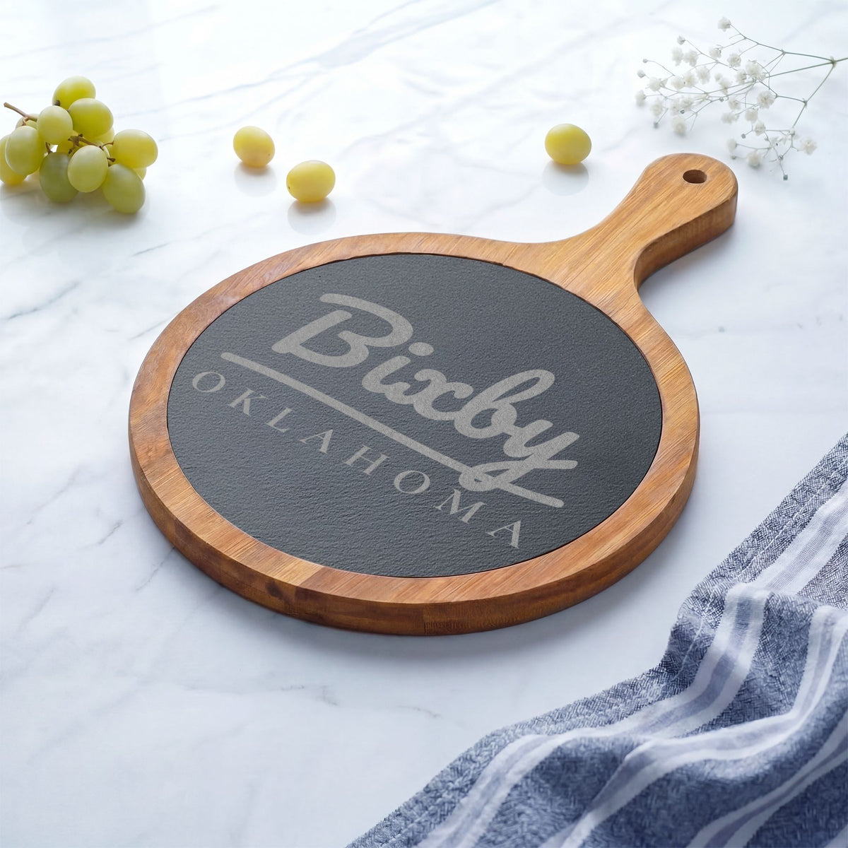 Bixby Garden Script Engraved Charcuterie Board
