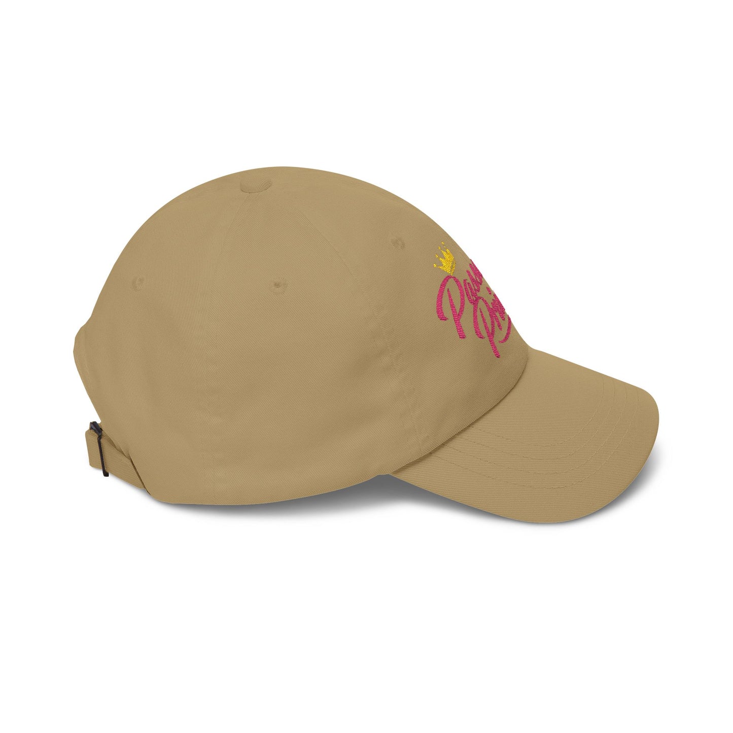 Passenger Princess Dad Cap – Embroidered White Baseball Hat with Pink Script and Crown