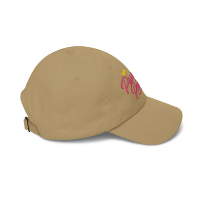 Passenger Princess Dad Cap – Embroidered White Baseball Hat with Pink Script and Crown