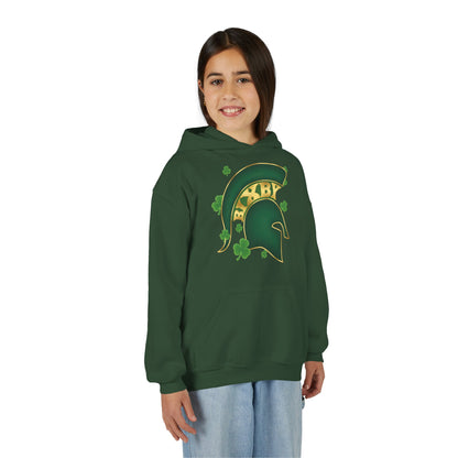 St. Patty's Good Luck Spartan Helmet Youth Hoodie