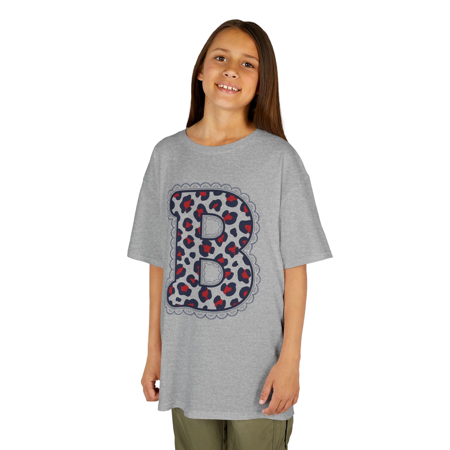 Leopard Print Letter B Gildan Shirt