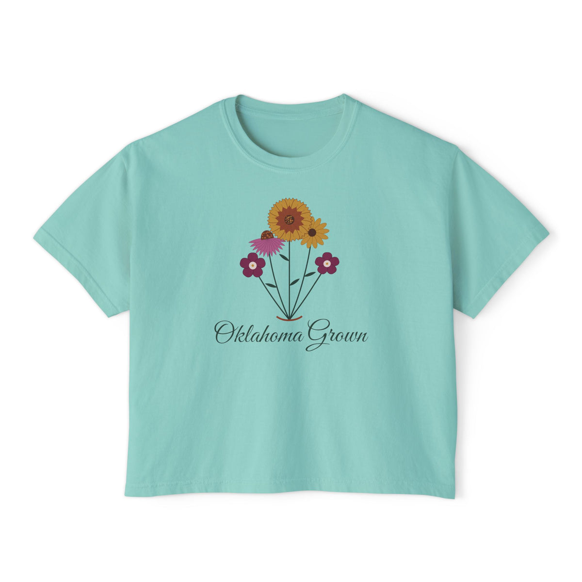 Oklahoma Grown Wildflower Boxy Comfort Colors Tee