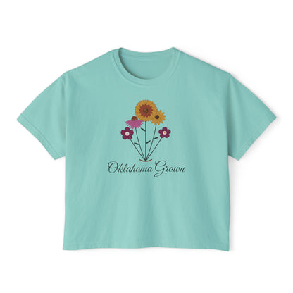 Oklahoma Grown Wildflower Boxy Comfort Colors Tee
