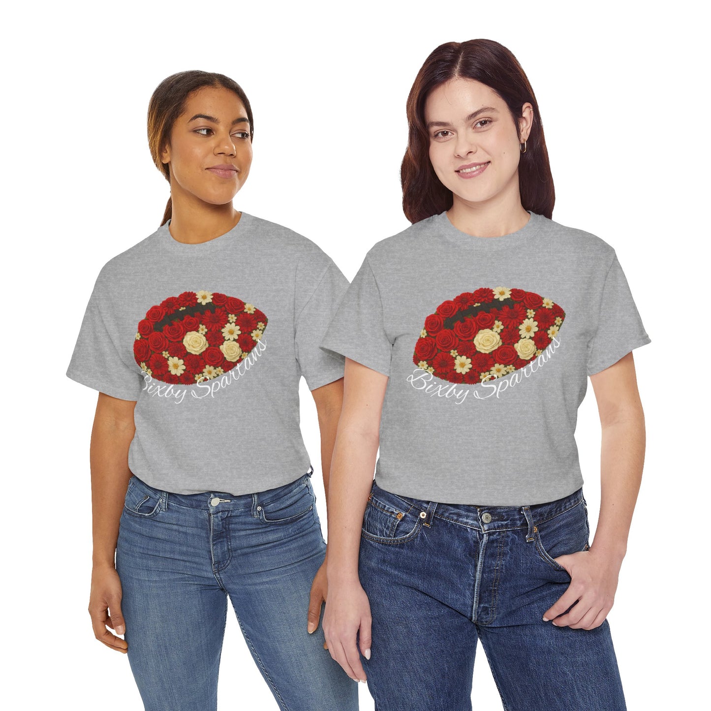 Bixby Spartans Floral Gildan Tee