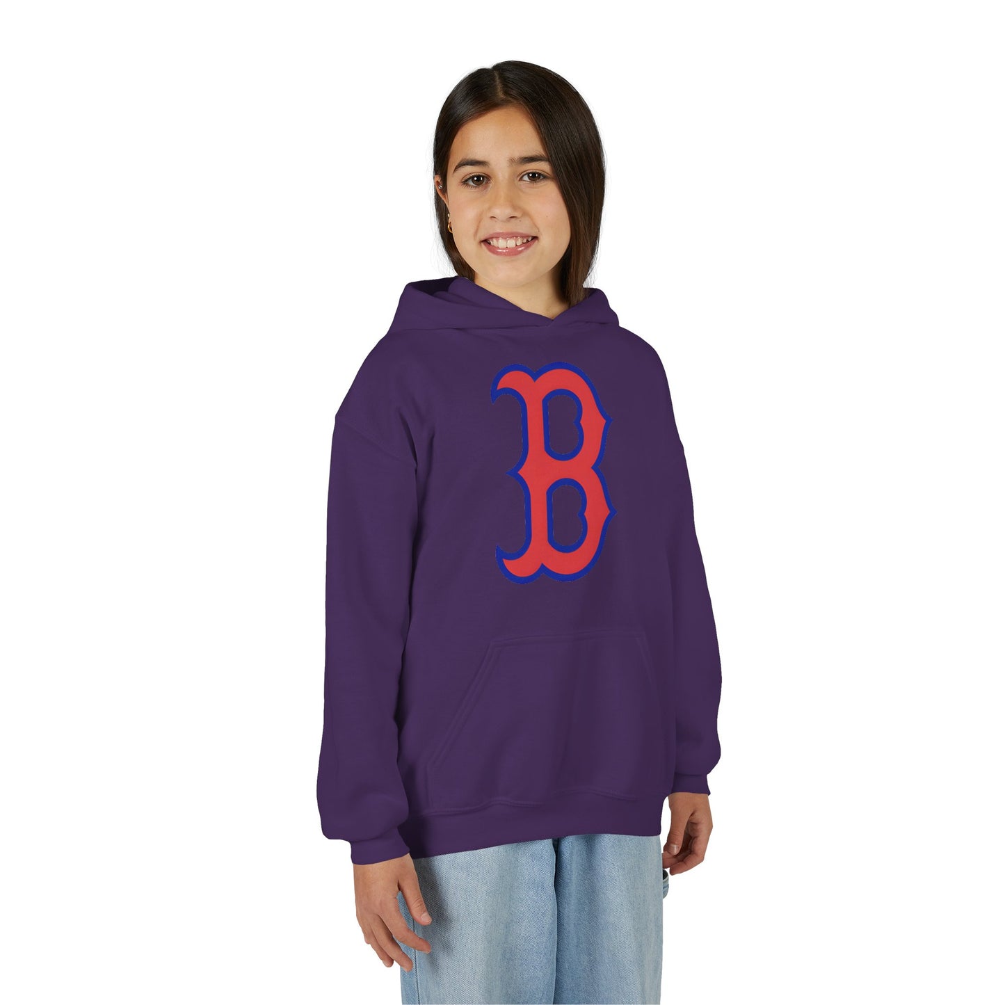 Youth Hoodie with Red & Blue 'B' Logo Youth Gildan Hoodie