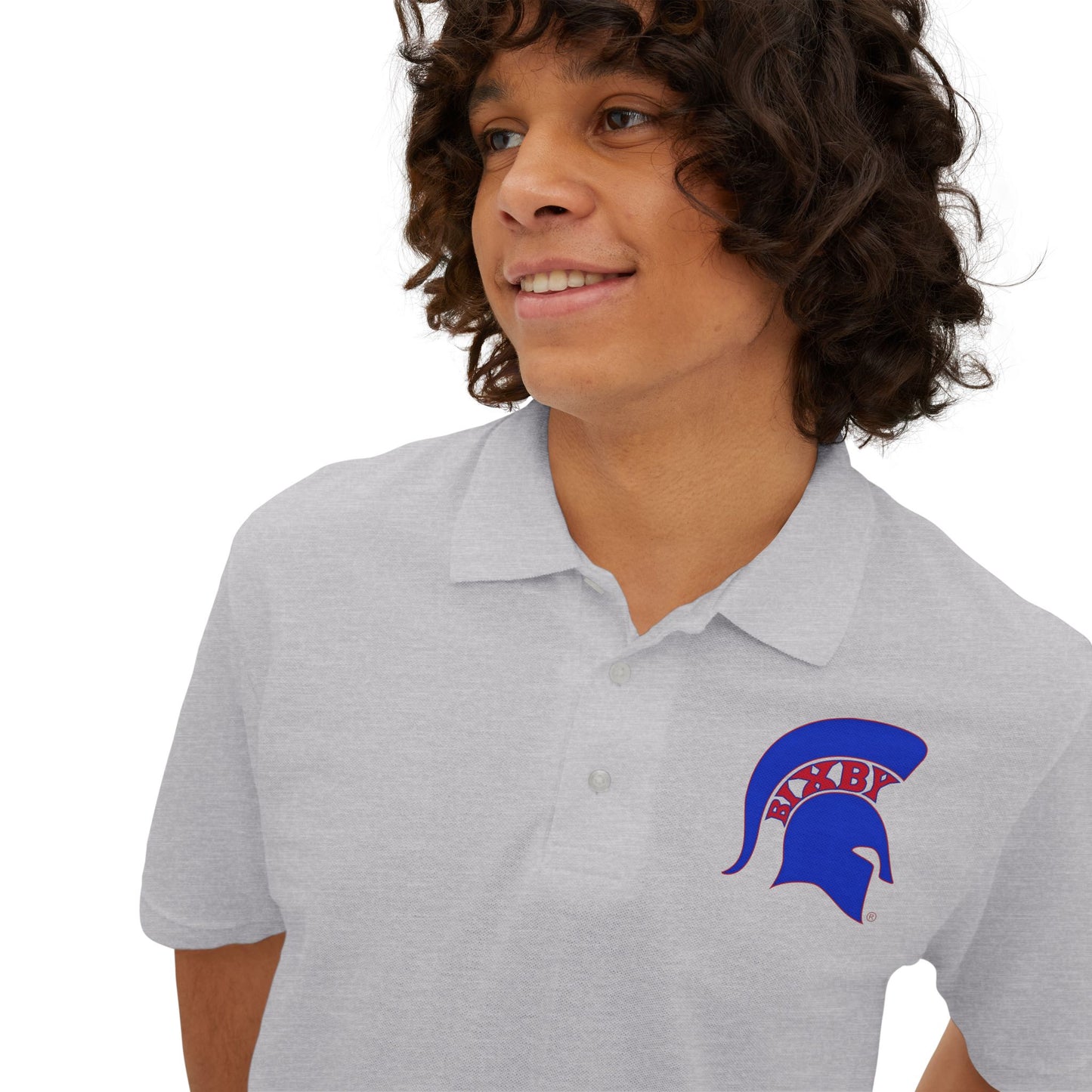 Spartan Blue Logo Jerzees Polo