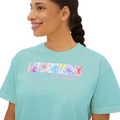 Bixby Spartans Comfort Colors Spring Pastel Boxy Tee