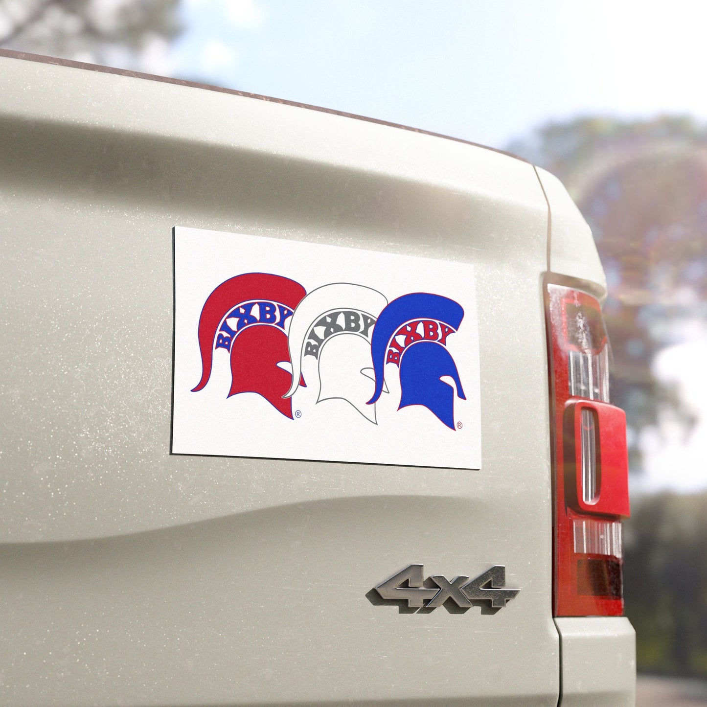 Spartan Red White & Blue Car Magnet