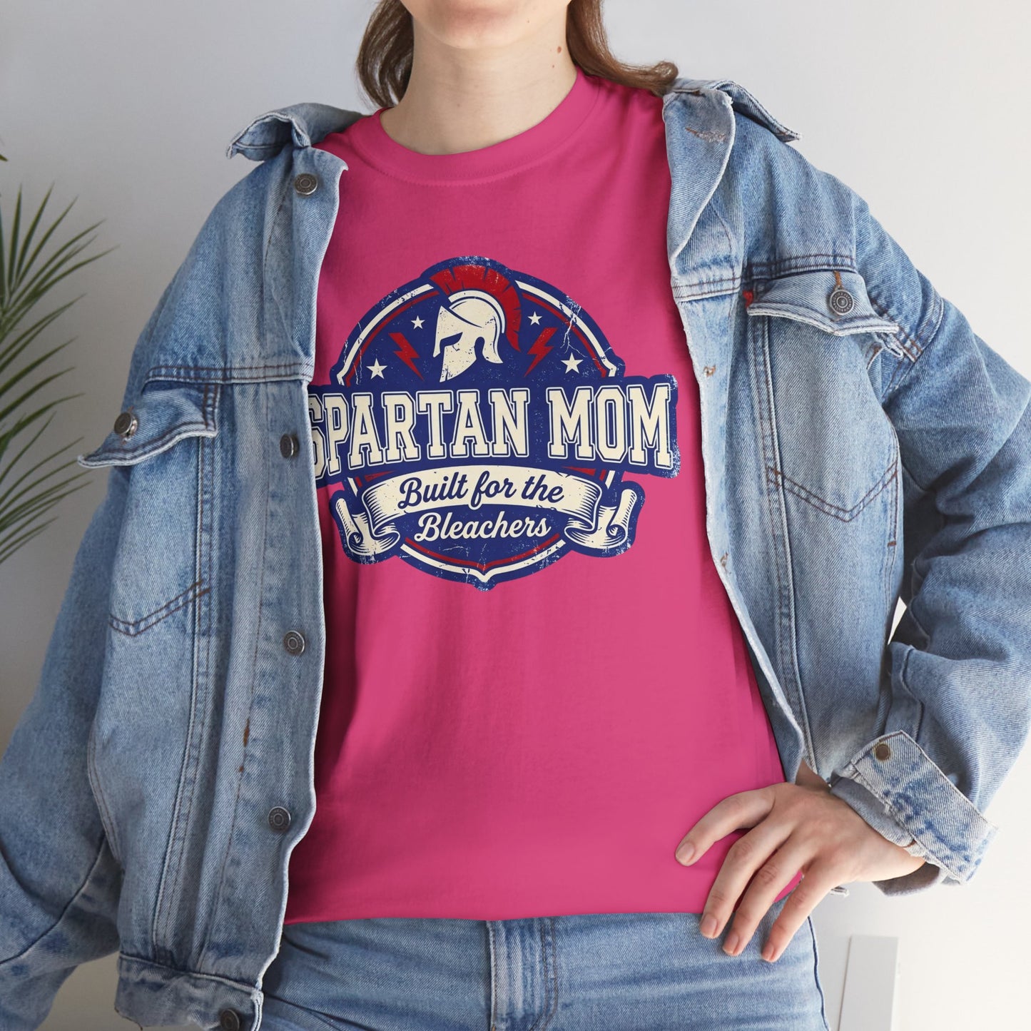Spartan Mom T-Shirt - Built for the Bleacher, School Spirit Mom Tee