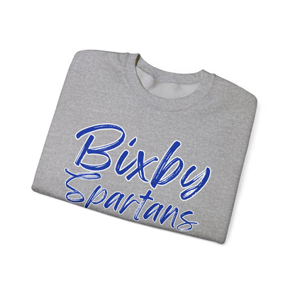 Bixby Spartans Cursive Print Gildan Sweatshirt