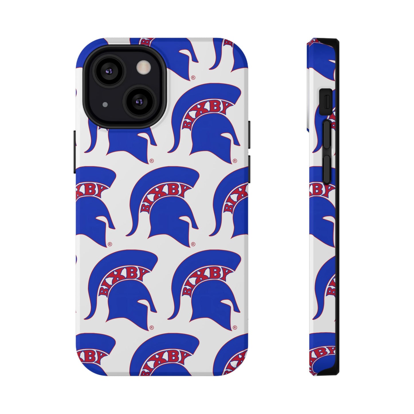 Bixby Spartan Blue Logo Impact Resistant iPhone Case