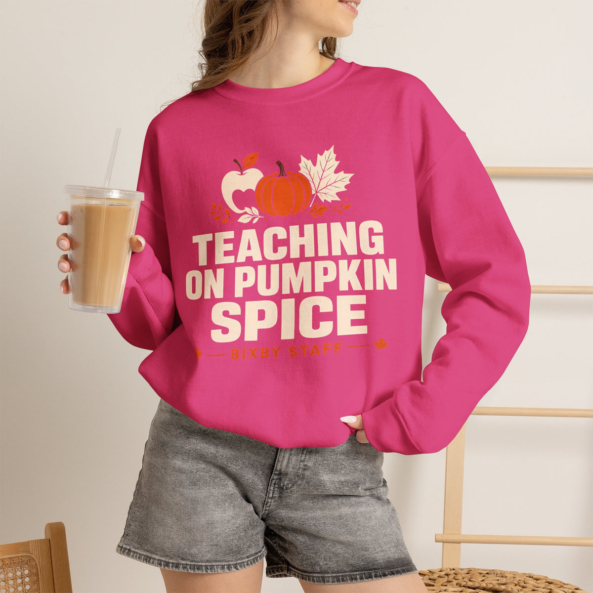 Bixby Spartans Teaching On Pumpkin Spice Bixby Sweatshirt