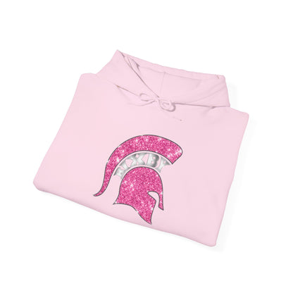 Bixby Spartan Pink Helmet Bling Gildan Hoodie