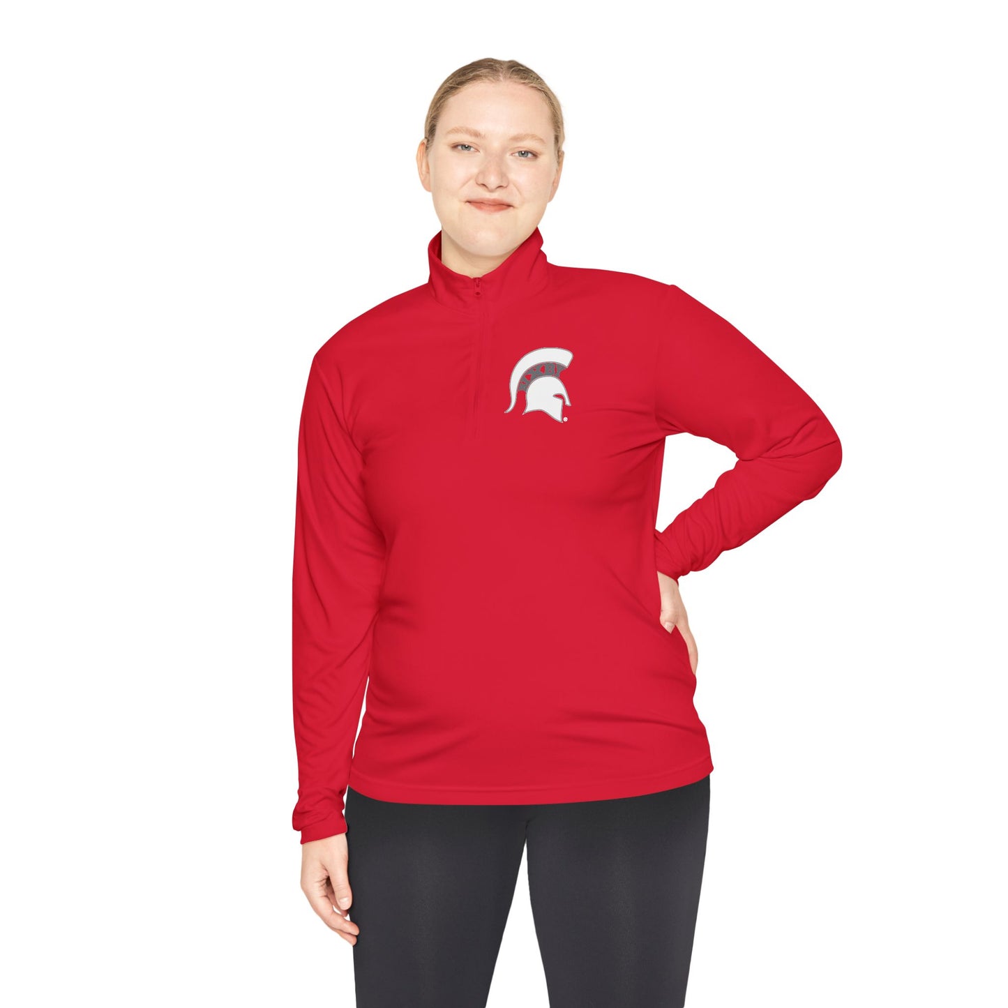 Spartan White Logo Quarter-Zip Pullover