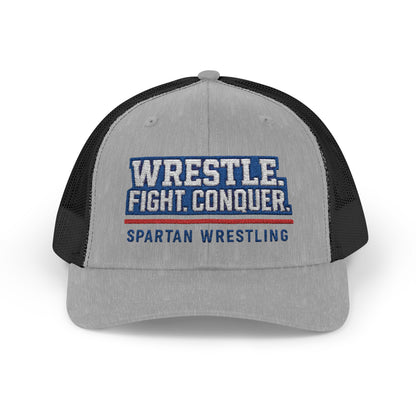 Spartan Wrestle. Fight. Conquer Trucker Snapback
