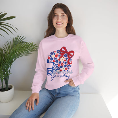 Bixby Spartan Floral Helmet Gameday Gildan Sweatshirt