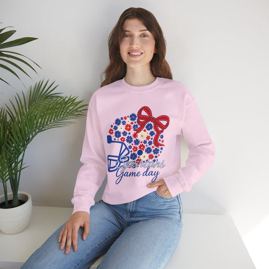 Bixby Spartan Floral Helmet Gameday Gildan Sweatshirt