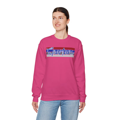 Spartans Cursive Print Crewneck Gildan Sweatshirt