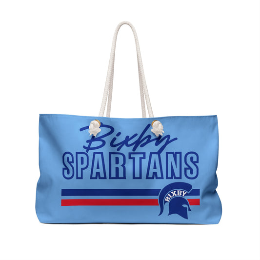 Bixby Spartans Blue Weekender Bag