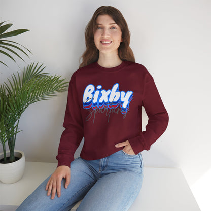 Bixby Spartan Script Logo Gildan Sweatshirt