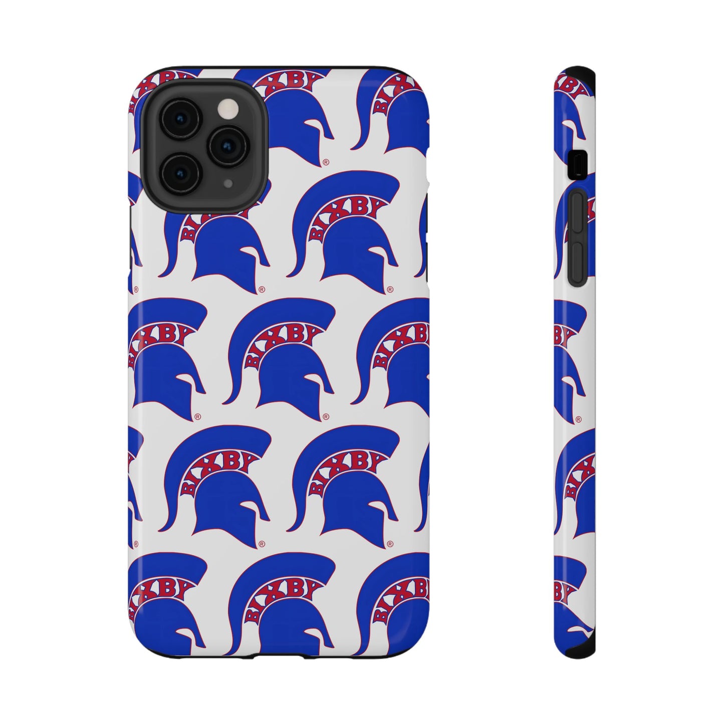 Bixby Spartan Blue Logo Impact Resistant iPhone Case