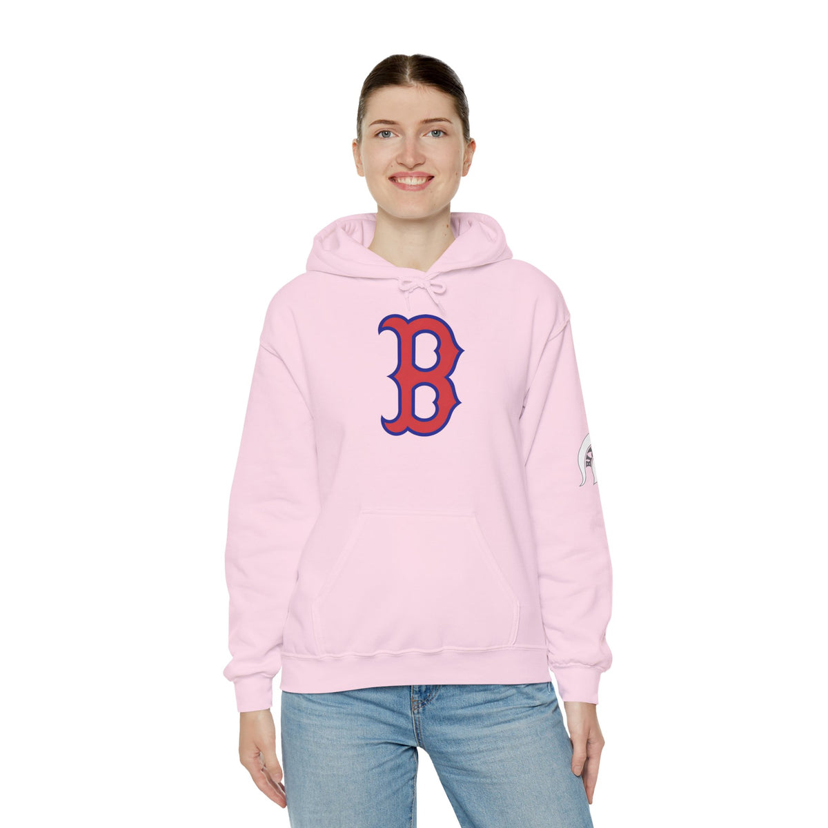 Bixby Spartans 'B' Logo With Sleeve Spartan Hoodie