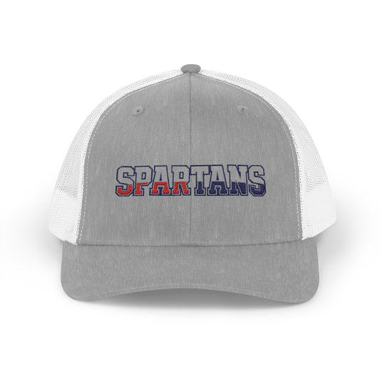 Spartans Gradient Color Embroidered Trucker Snapback