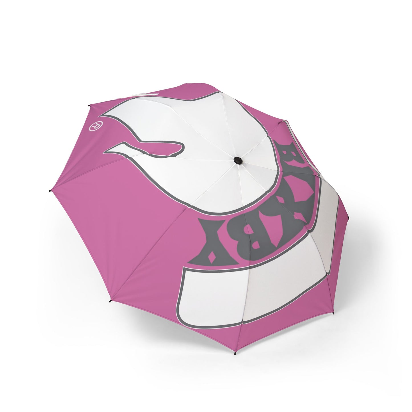Spartan White Logo Pink Umbrella