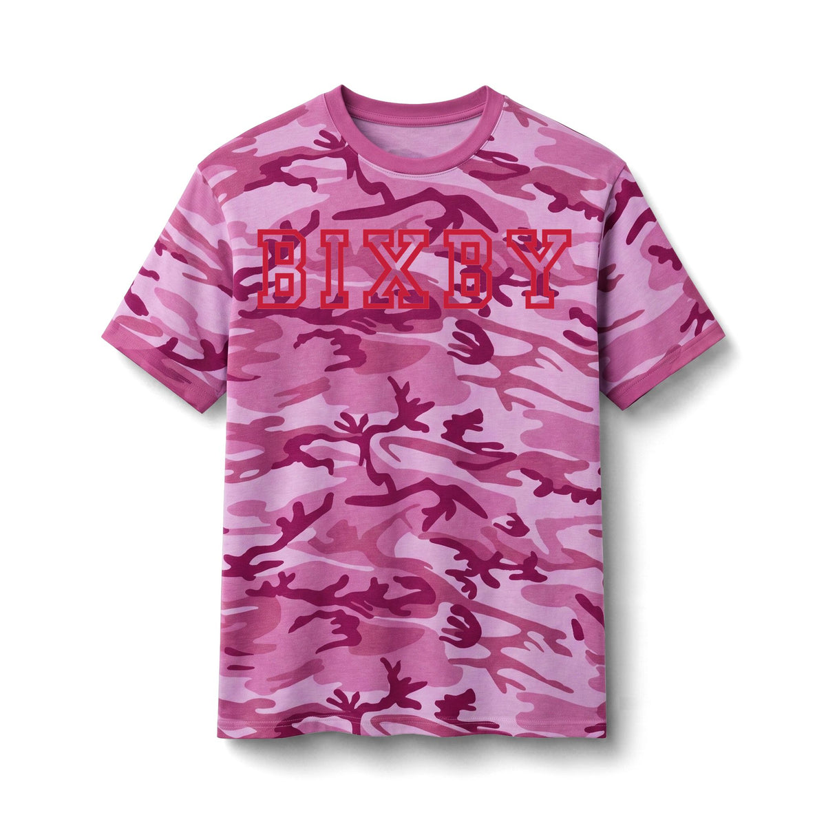 Bixby Spartans Camo With Pink Bow Graphic Tee