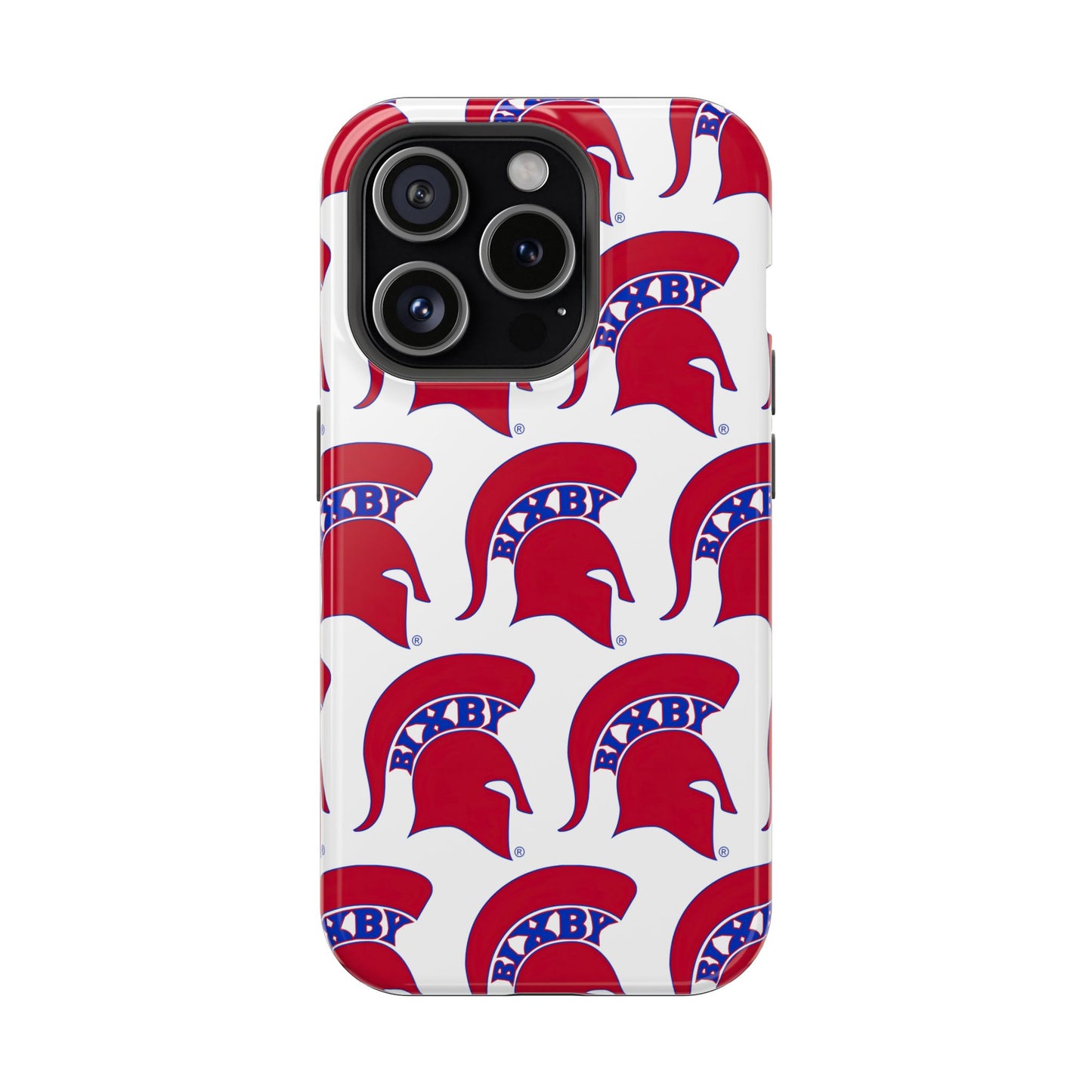 Bixby Spartan Red Logo Impact Resistant iPhone Case