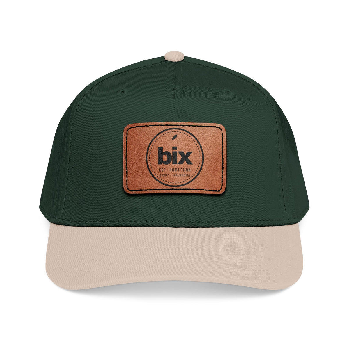 bix Stamp Leather Patch Mid-Profile Cap