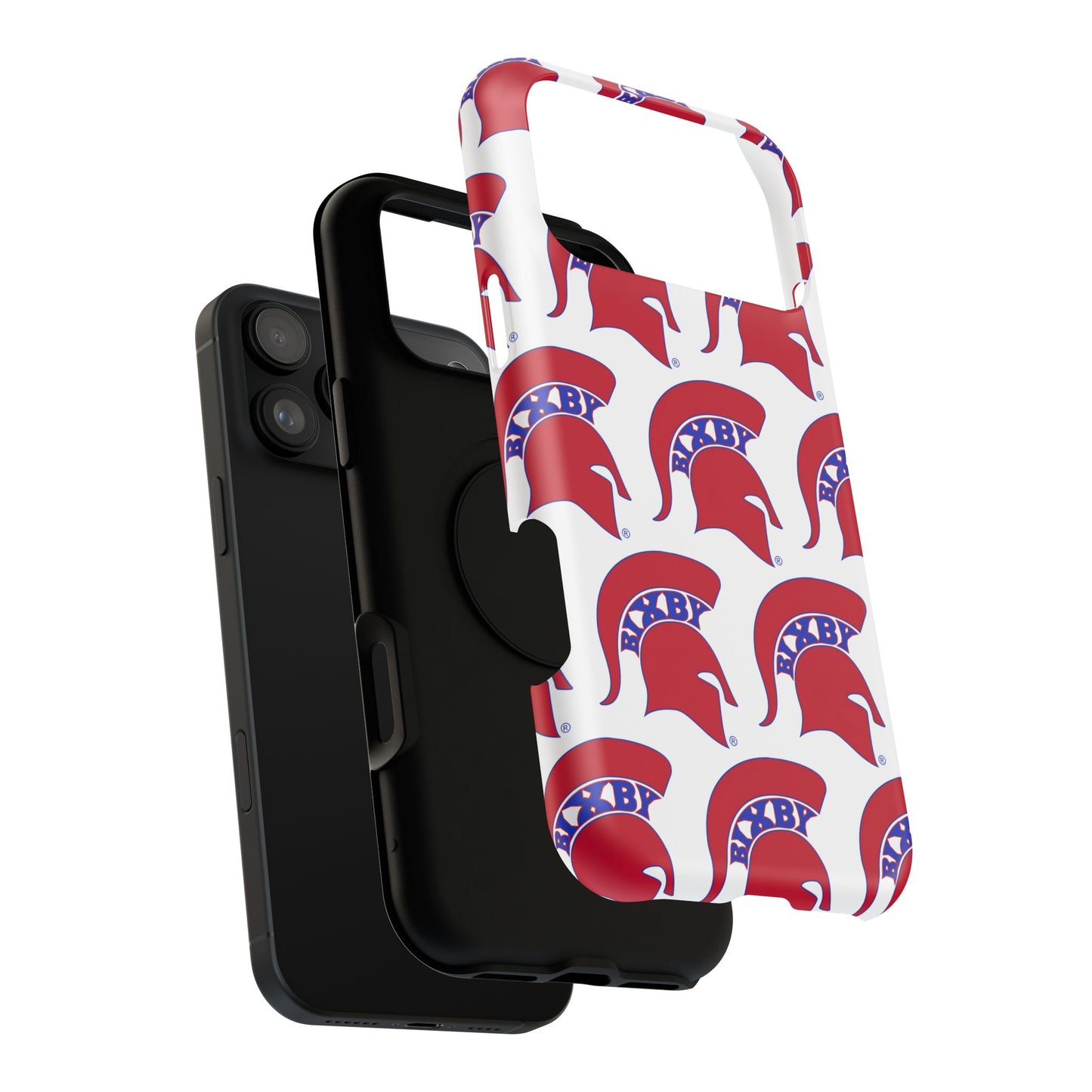 Bixby Spartan Red Logo Impact Resistant iPhone Case