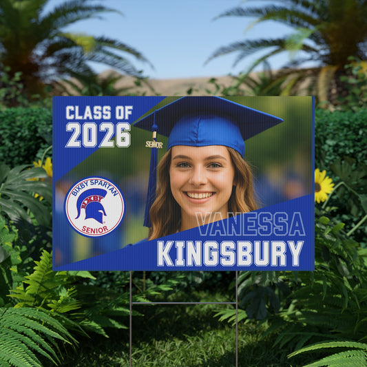 Bixby Spartan Senior Graduate Yard Sign