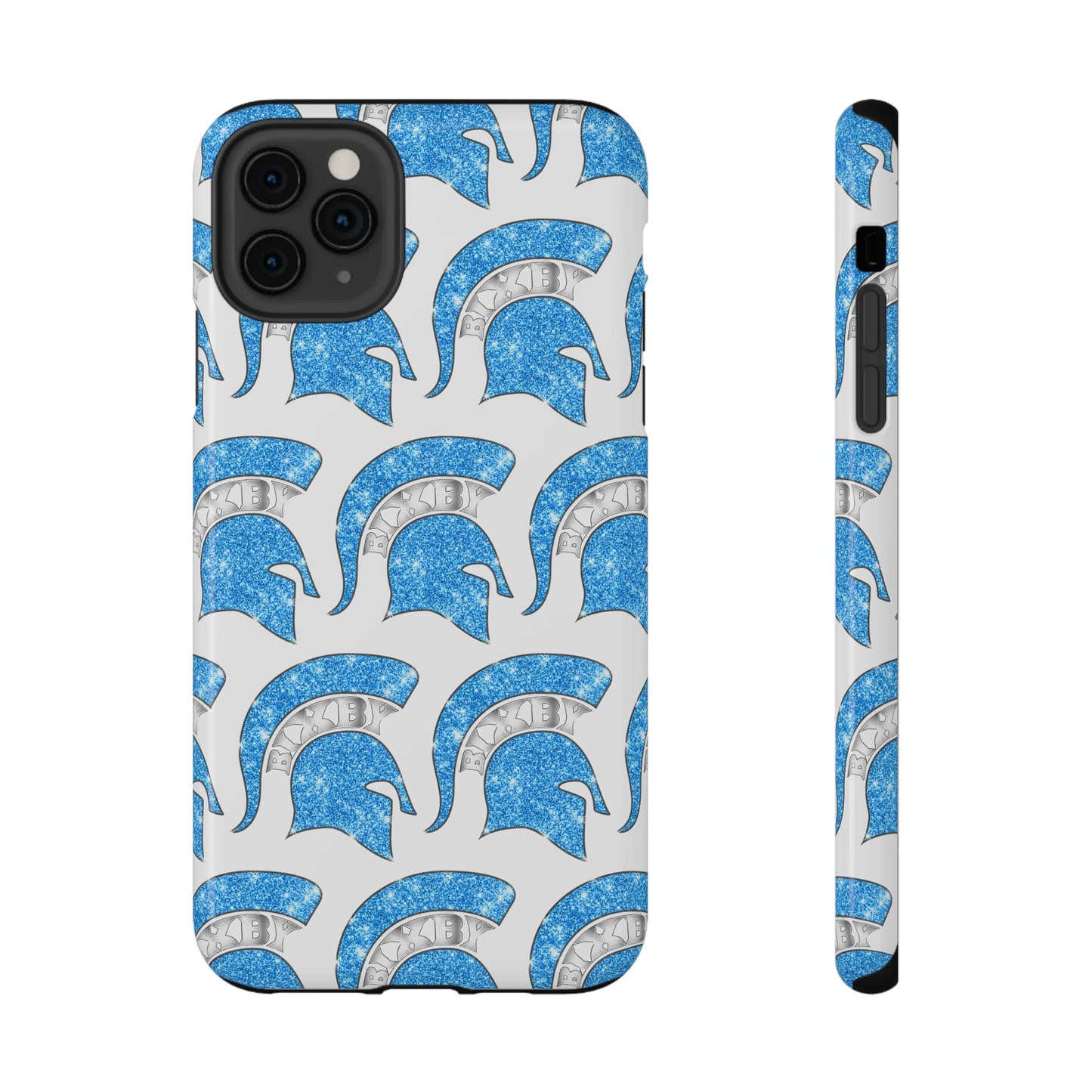 Bixby Spartan Blue Bling Logo Impact Resistant iPhone Case