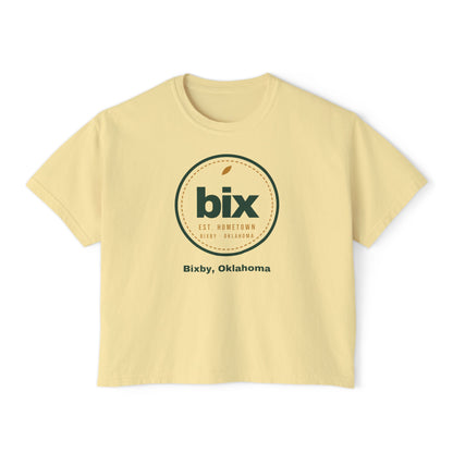 bix Stamp Bixby, Oklahoma Boxy Comfort Colors Tee