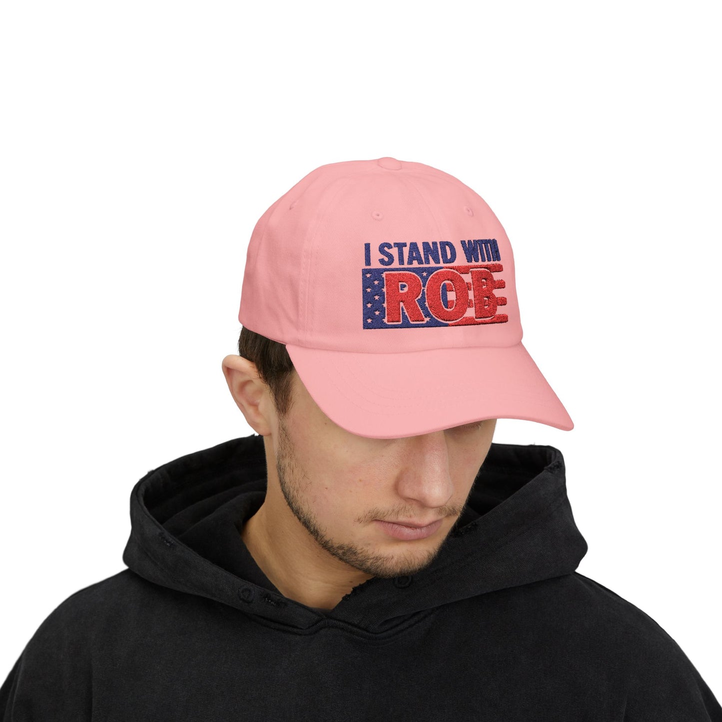 Patriotic Flag - I Stand With Rob Embroidered Classic Ballcap