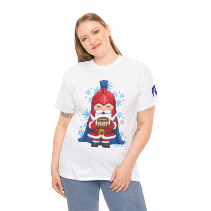 Spartan Football Santa Gildan Tee With Sleeve Print