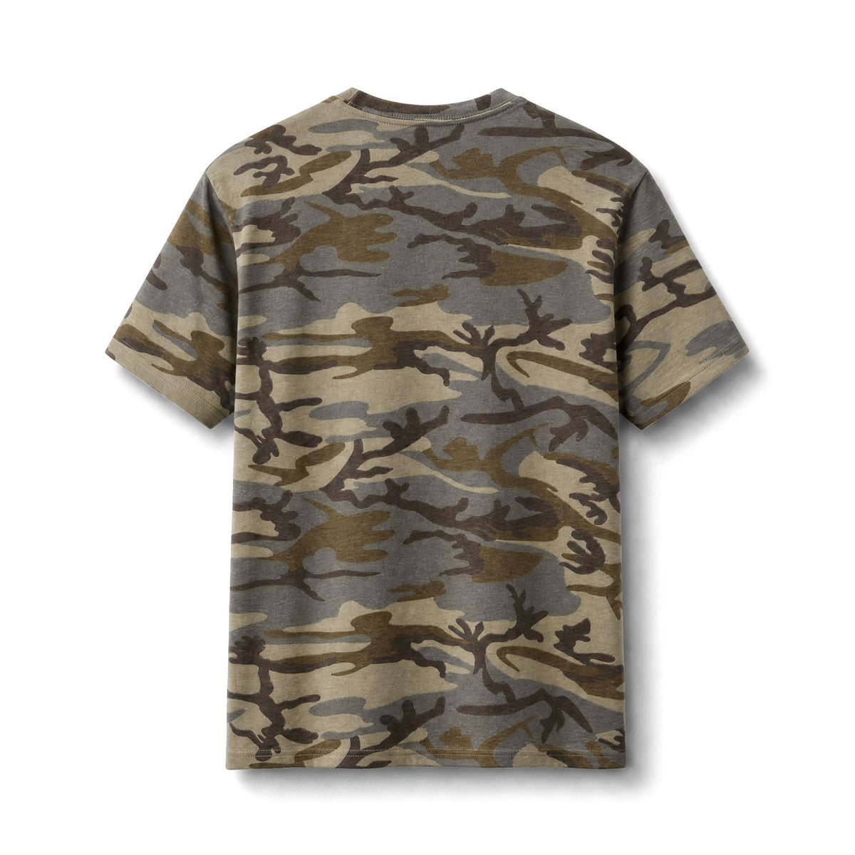Bixby Spartans Camo Cotton With Bold Red 'B' Logo Tee