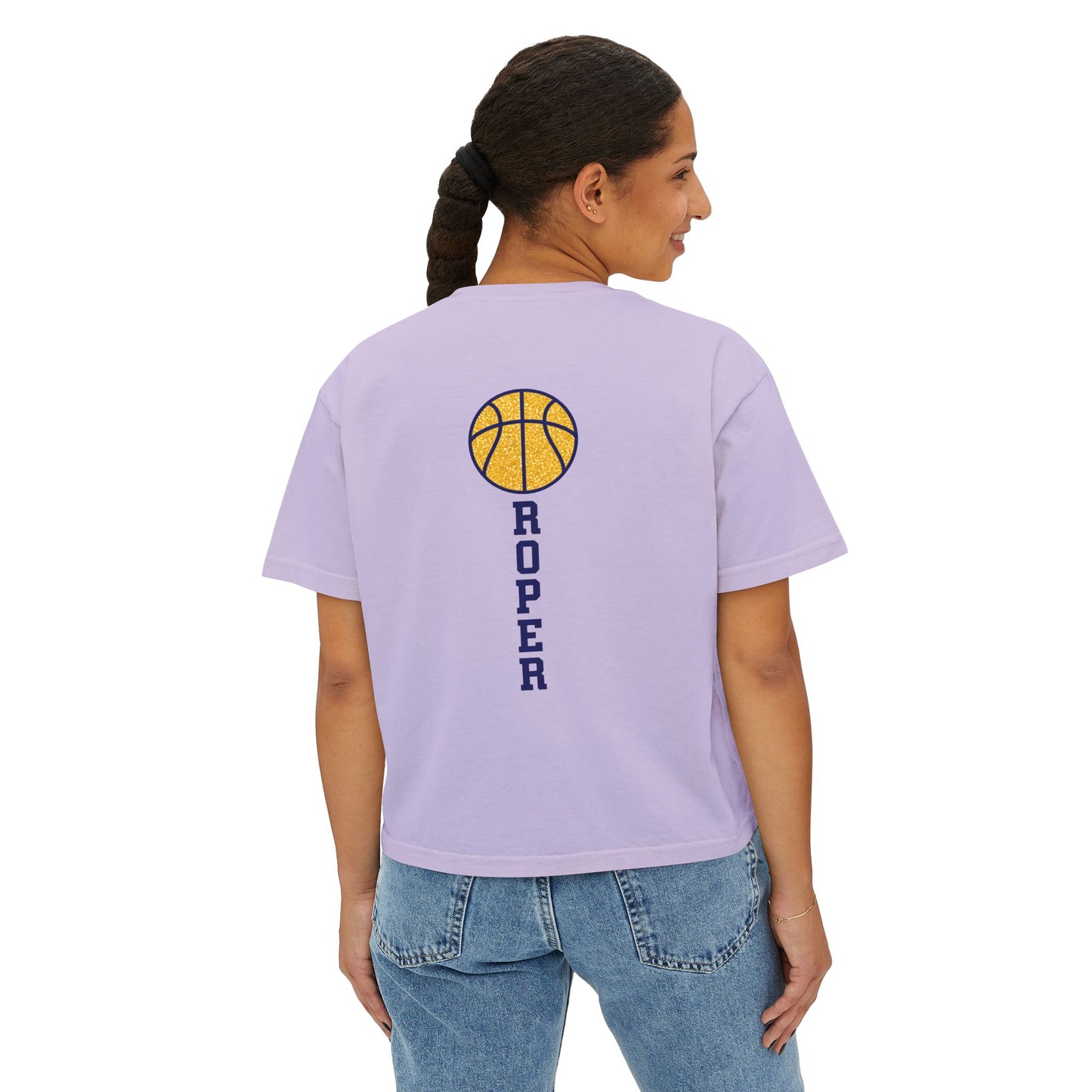 Victory Basketball Crewneck Comfort Colors Boxy Tee
