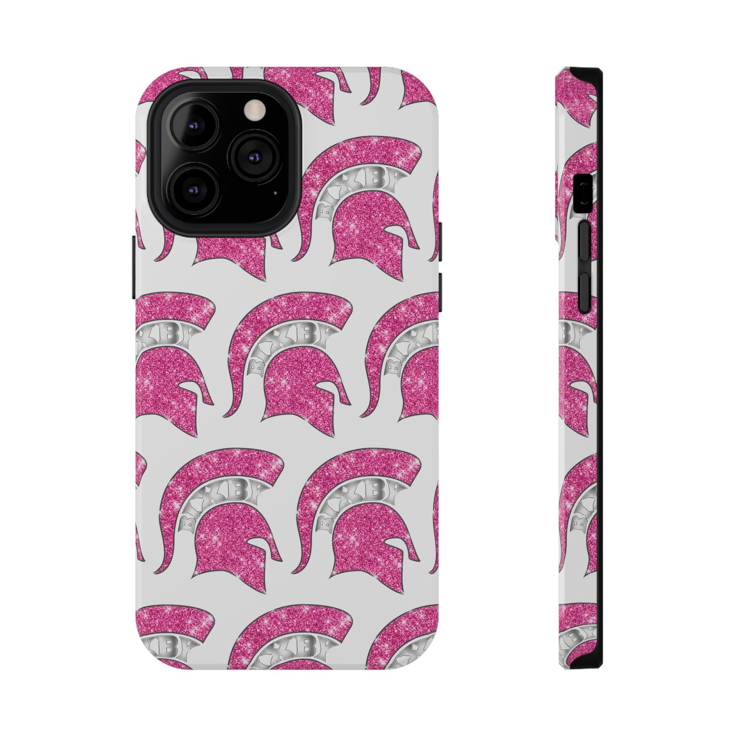 Bixby Spartan Pink Bling Logo Impact Resistant iPhone Case