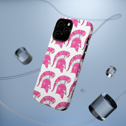 Bixby Spartan Pink Bling Logo Impact Resistant iPhone Case