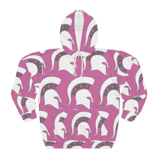 Bixby Spartan White Logo All Over Print Hoodie