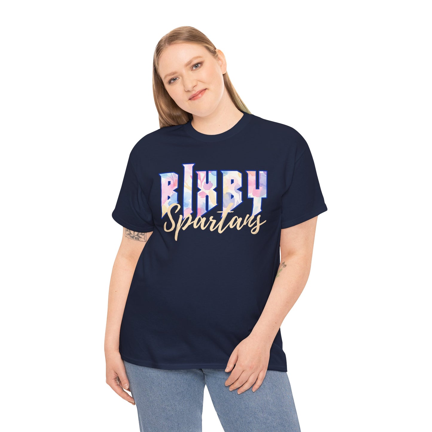 Bixby Spartans Retro Pastel Floral Print School Spirit