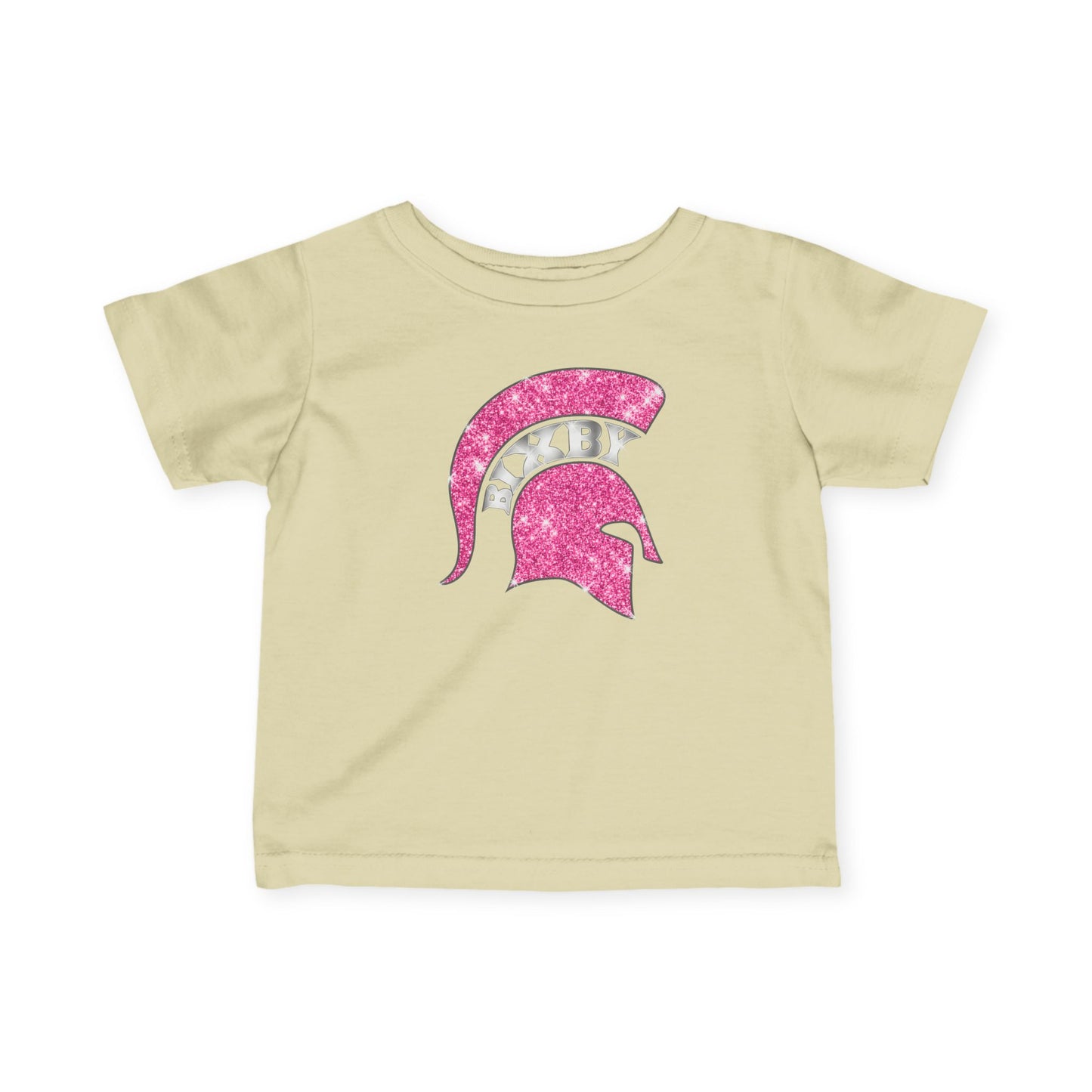 Bixby Spartans Pink Bling Infant Rabbit Skins Tee